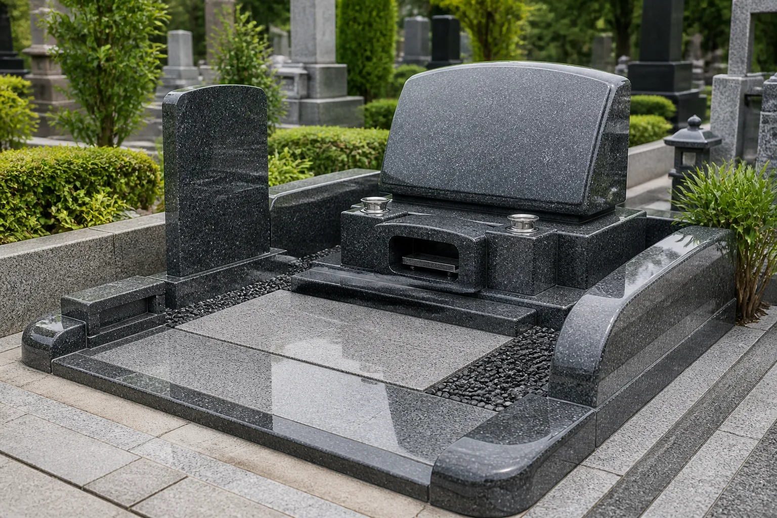 モダンな洋型墓石